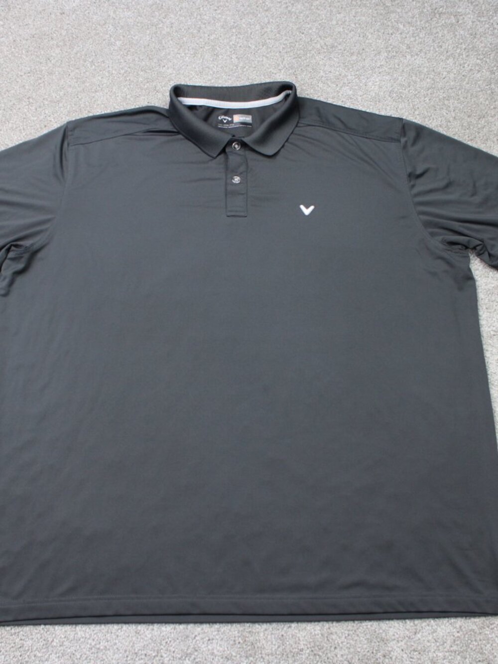 Callaway Opti-Dri Polo Shirt Mens 2XL XXL Black Golf Performance Short Sleeve